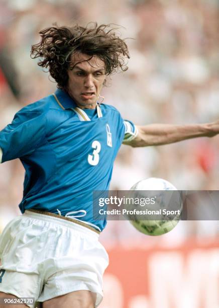 Paolo Maldini of Italy in action during a UEFA Euro96 Group C match against the Czech Rebublic at Anfield in Liverpool on 14th June, 1996. Italy won...