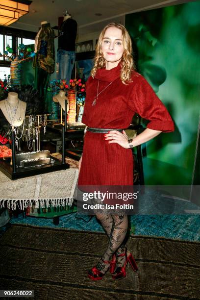 German actress Anne-Catrin Maerzke attends the Thomas Sabo Press Cocktail during the Mercedes-Benz Fashion Week Berlin A/W 2018 at China Club on...