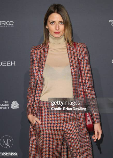 Eva Padberg arrives at Odeeh Defile during 'Der Berliner Salon' AW 18/19 on January 17, 2018 in Berlin, Germany.