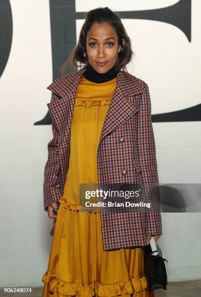 Rabea Schif arrives at Odeeh Defile during 'Der Berliner Salon' AW 18/19 on January 17, 2018 in Berlin, Germany.