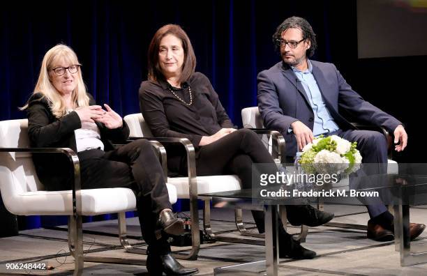 Janet Root, founder and CEO of NUTOPIA, Debra Diamond curator of south and southeast Asian art Smithsonian Institute, and David Olusoga,...