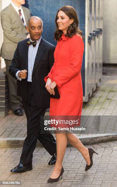 Catherine Duchess of Cambridge visits Great Ormond Street Hospital on January 17, 2018 in London, England.