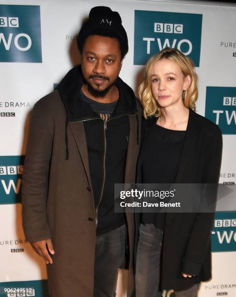 Nathaniel Martello-White and Carey Mulligan attend a special screening and Q&A for "Collateral" at BFI Southbank on January 17, 2018 in London,...