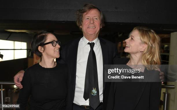 Clarkson, Sir David Hare and Carey Mulligan attend a special screening and Q&A for "Collateral" at BFI Southbank on January 17, 2018 in London,...