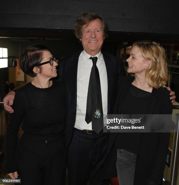 Clarkson, Sir David Hare and Carey Mulligan attend a special screening and Q&A for "Collateral" at BFI Southbank on January 17, 2018 in London,...