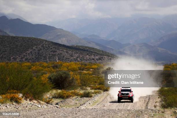 Bernhard Ten Brinke of the Netherlands and Toyota Gazoo Racing drives with co-driver Michel Perin of France in the Toyota Car in the Classe : T1.1 :...