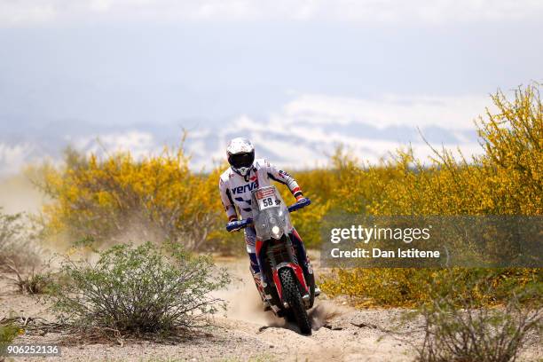 Maciej Giemza of Poland and Orlen Team rides a KTM 450 Rally Replica in the Classe 2.1 : Super Production during stage eleven of the 2018 Dakar Rally...
