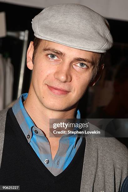 Actor Hayden Christensen attends the Lacoste SS10 Fashion Show at Bryant Park on September 12, 2009 in New York City.