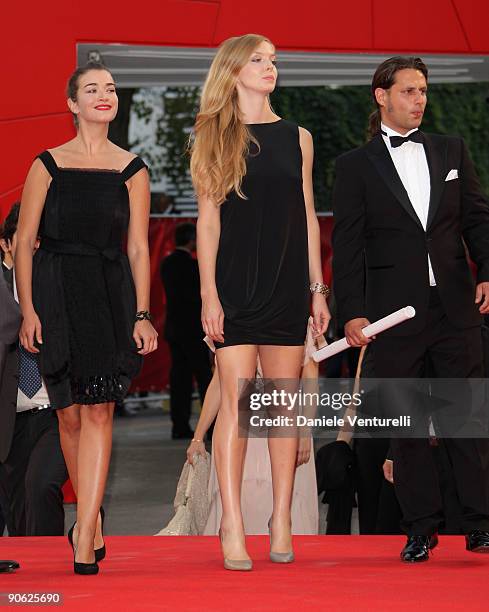 Actresses Anna Bederke, Pheline Roggan and Actor Adam Bousdoukos attends the Closing Ceremony: Red Carpet And Inside at The Sala Grande during the...