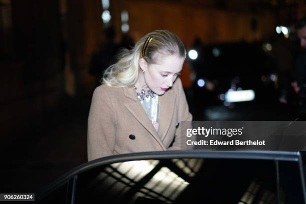 Maika Monroe attends the Valentino Menswear Fall/Winter 2018-2019 show as part of Paris Fashion Week on January 17, 2018 in Paris, France.