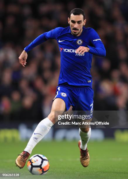 Davide Zappacosta of Chelsea during the Emirates FA Cup Third Round Replay match between Chelsea and Norwich City at Stamford Bridge on January 17,...