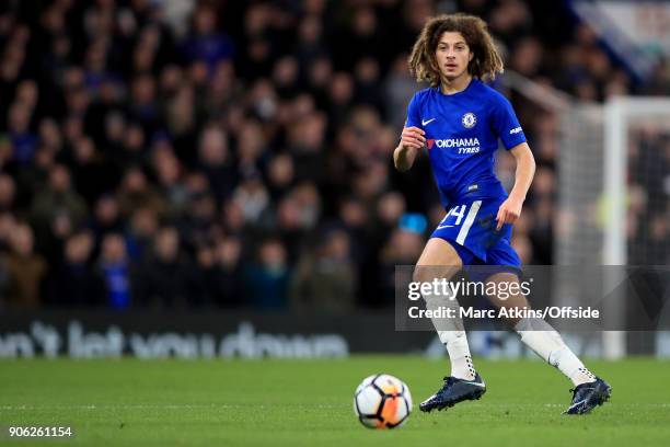Ethan Ampadu of Chelsea during the Emirates FA Cup Third Round Replay match between Chelsea and Norwich City at Stamford Bridge on January 17, 2018...