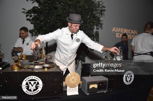 General view of atmosphere at American Express x Justin Timberlake "Man Of The Woods" listening session at Skylight Clarkson Sq on January 16, 2018...