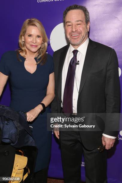Patricia Duff and David Frum attend "Trump - Year One" Presidential Panel on January 17, 2018 in New York City.