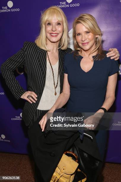 Nancy Collins and Patricia Duff attend "Trump - Year One" Presidential Panel on January 17, 2018 in New York City.
