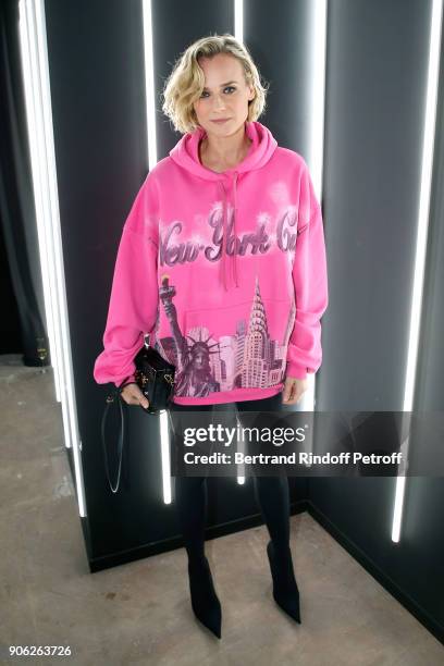 Actress Diane Kruger attends the "YSL Beauty Hotel" event during Paris Fashion Week Menswear Fall/Winter 2018-2019 on January 17, 2018 in Paris,...