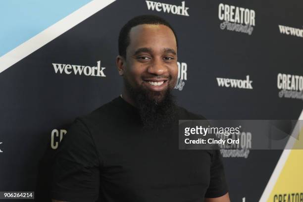 Operations at Quaker City Coffee, Christian Dennis attends as WeWork presents Creator Awards Global Finals at the Theater At Madison Square Garden on...