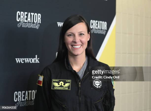 Founder of Re:3D, Samantha Snabes attends as WeWork presents Creator Awards Global Finals at the Theater At Madison Square Garden on January 17, 2018...
