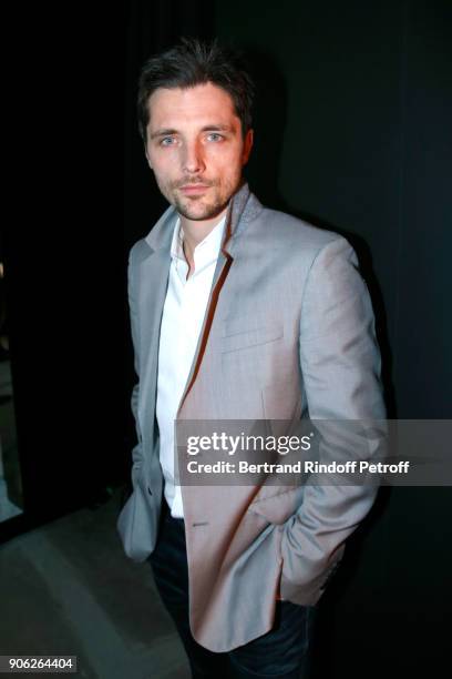 Actor Raphael Personnaz attends the "YSL Beauty Hotel" event during Paris Fashion Week Menswear Fall/Winter 2018-2019 on January 17, 2018 in Paris,...