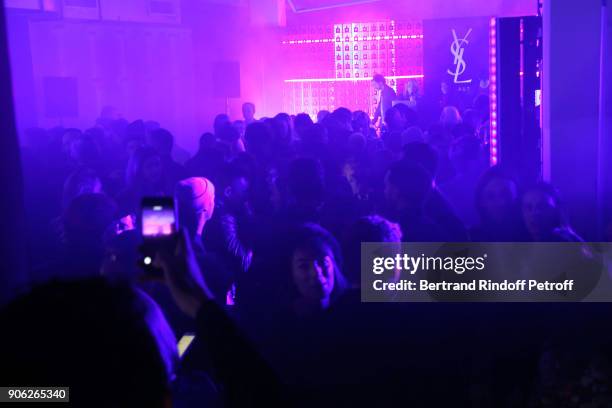 Illustration view during the "YSL Beauty Hotel" event during Paris Fashion Week Menswear Fall/Winter 2018-2019 on January 17, 2018 in Paris, France.