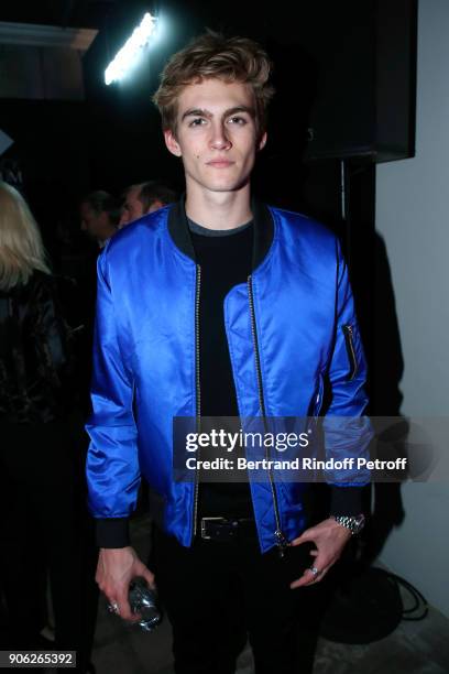 Presley Walker Gerber attends the "YSL Beauty Hotel" event during Paris Fashion Week Menswear Fall/Winter 2018-2019 on January 17, 2018 in Paris,...