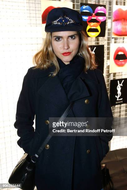 Singer Joyce Jonathan attends the "YSL Beauty Hotel" event during Paris Fashion Week Menswear Fall/Winter 2018-2019 on January 17, 2018 in Paris,...
