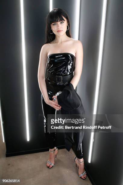 Kristina Bazan attends the "YSL Beauty Hotel" event during Paris Fashion Week Menswear Fall/Winter 2018-2019 on January 17, 2018 in Paris, France.