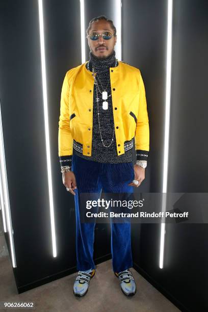 Rapper Future aka Nayvadius DeMun Wilburn attends the "YSL Beauty Hotel" event during Paris Fashion Week Menswear Fall/Winter 2018-2019 on January...