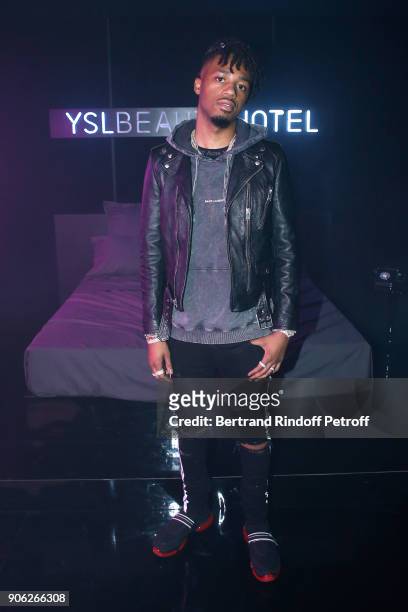 Producer Metro Boomin attends the "YSL Beauty Hotel" event during Paris Fashion Week Menswear Fall/Winter 2018-2019 on January 17, 2018 in Paris,...