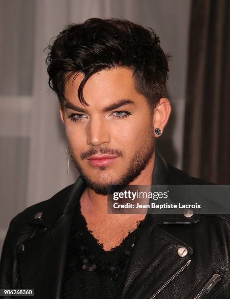 Adam Lambert attends the Wolk Morais Collection 6 Fashion Show on January 17, 2018 in Los Angeles, California.