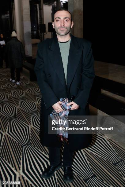 Photographer Pierre-Ange Carlotti attends the Haider Ackermann Menswear Fall/Winter 2018-2019 show as part of Paris Fashion Week on January 17, 2018...