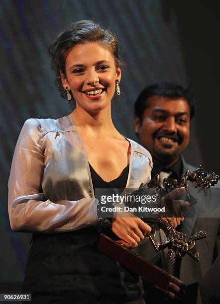Jasmine Trinca poses with her Best Young Actress award during the Closing Ceremony at the Sala Grande during the 66th Venice Film Festival on...