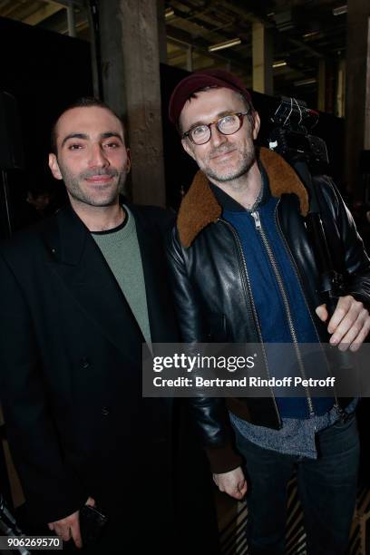 Photographers Pierre-Ange Carlotti and Loic Prigent attend the Haider Ackermann Menswear Fall/Winter 2018-2019 show as part of Paris Fashion Week on...