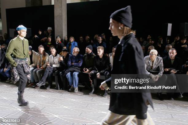 Gabriel-Kane Day-Lewis, Caroline de Maigret, Fencing Champion, Miles Chamley-Watson and Photographer Pierre-Ange Carlotti attend the Haider Ackermann...