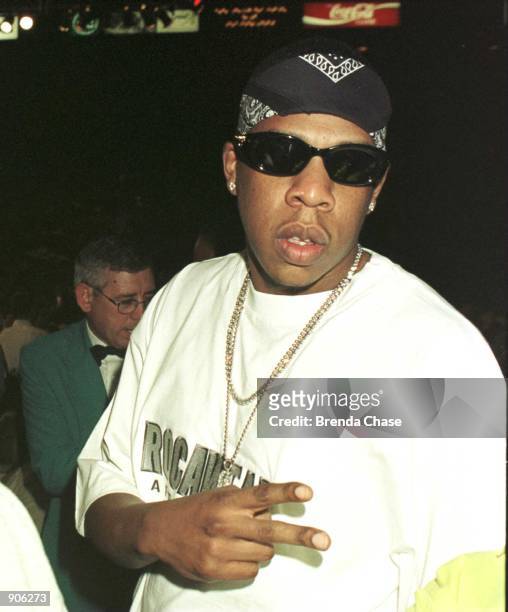 Las Vegas, Nevada. Jay Z, attending the Tyson vs. Norris Heavyweight fight, at the MGM Grand Hotel Garden Arena. Brenda Chase Online Usa Inc.