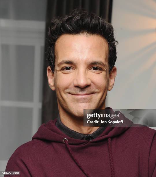George Kotsiopoulos attends Wolk Morais Collection 6 Fashion Show at The Hollywood Roosevelt Hotel on January 17, 2018 in Los Angeles, California.