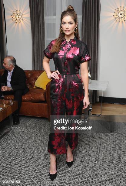 Janet Montgomery attends Wolk Morais Collection 6 Fashion Show at The Hollywood Roosevelt Hotel on January 17, 2018 in Los Angeles, California.