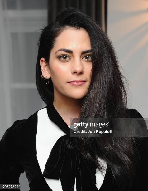 Inbar Lavi attends Wolk Morais Collection 6 Fashion Show at The Hollywood Roosevelt Hotel on January 17, 2018 in Los Angeles, California.