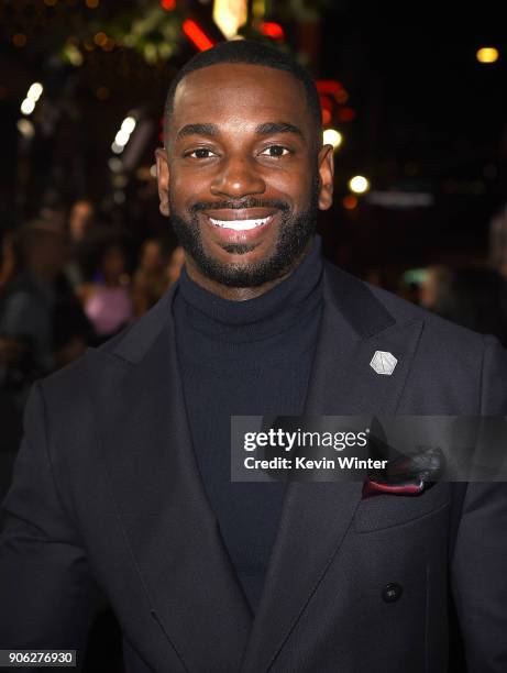 Mo McRae attends the premiere of STX Films' "Den of Thieves" at Regal LA Live Stadium 14 on January 17, 2018 in Los Angeles, California.