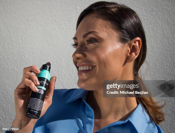 Jes Meza using Moonstar Beauty at Fashion Day at The Artists Project on January 17, 2018 in Los Angeles, California.