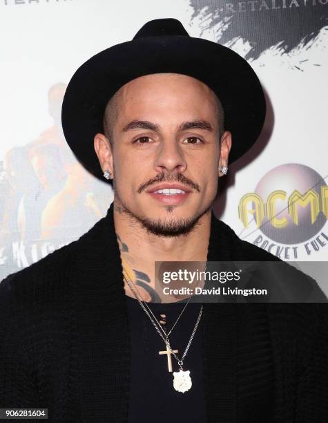 Actor Casper Smart attends the premiere of Well Go USA Entertainment's "Kickboxer: Retaliation" at ArcLight Cinemas on January 17, 2018 in Hollywood,...