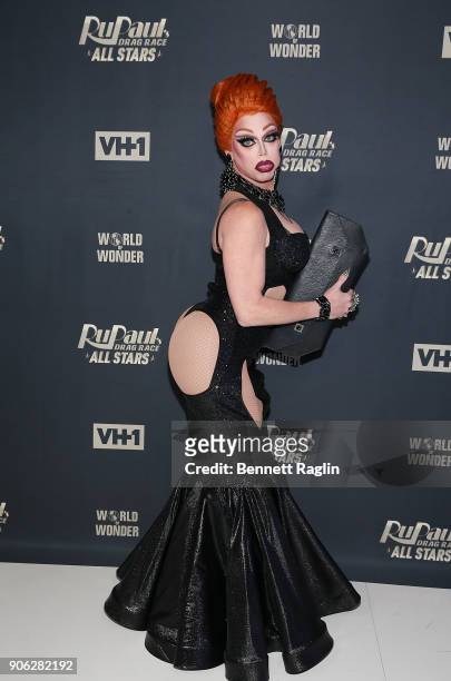 Drag queen Morgan McMichaels attends "RuPaul's Drag Race All Stars" Meet The Queens on January 17, 2018 in New York City.