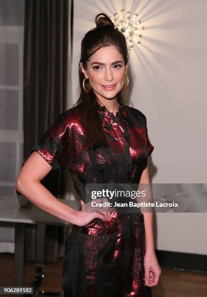 Janet Montgomery attends the Wolk Morais Collection 6 Fashion Show on January 17, 2018 in Los Angeles, California.