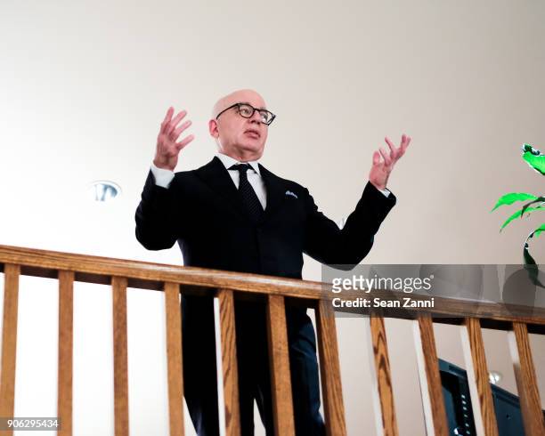 Author Michael Wolff speaks at publisher Henry Holt toasts Michael Wolff's "Fire and Fury" at Private Residence on January 17, 2018 in New York City.