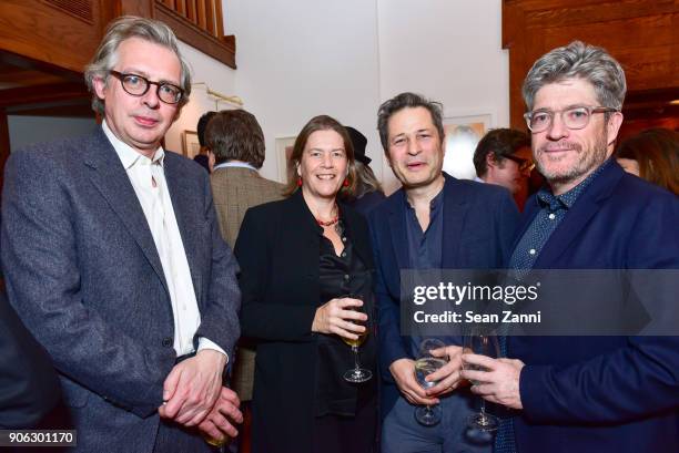 Inigo Thomas, Ariadne Calvo-Platero, Ed Pilkington and Peter Godwin attend publisher Henry Holt toasts Michael Wolff's "Fire and Fury" at Private...