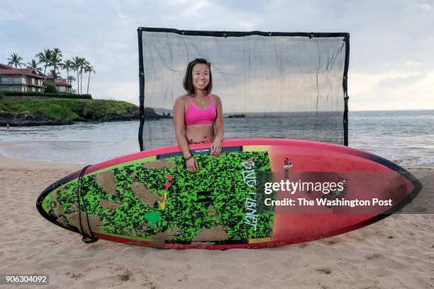 Annie Tran on Wailea Beach in Wailea-Makena, Maui, HI on May 31, 2017. Tran is a first generation U.S. Born American -- her parents are Vietnamese....