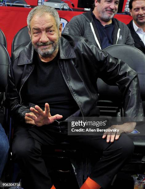 Producer Dick Wolf attends a basketball game between the Los Angeles Clippers and the Denver Nuggets at Staples Center on January 17, 2018 in Los...