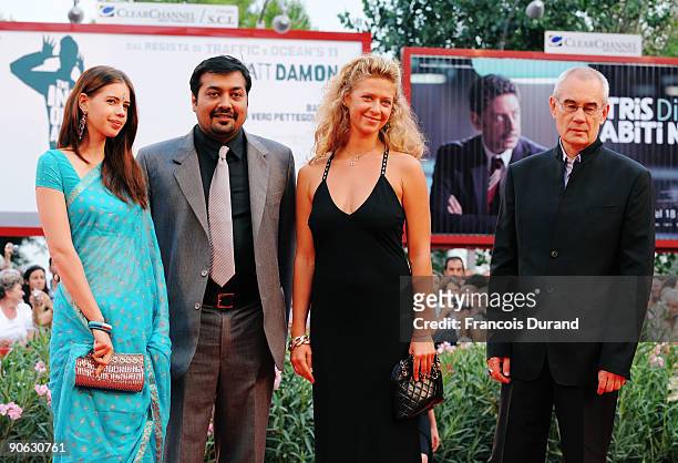 Actress Kalki Koechlin and director Anurag Kashyap and guests attend the Closing Ceremony at the Sala Grande during the 66th Venice Film Festival on...