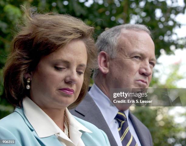 John and Patsy Ramsey attend a press conference following questioning by the Boulder, Colorado police August 28, 2000 in Atlanta. It was the first...