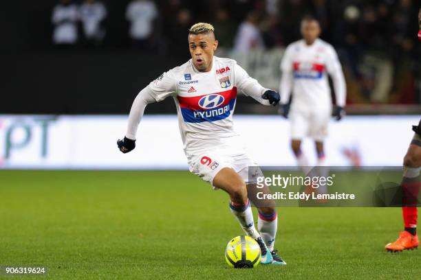 Mariano Diaz of Lyon during the Ligue 1 match between EA Guingamp and Olympique Lyonnais at Stade du Roudourou on January 17, 2018 in Guingamp, .